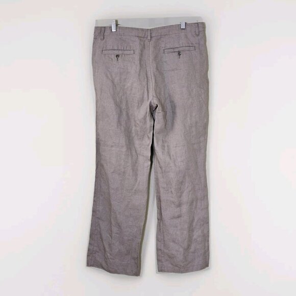 Linea Pants Mens 36R Beige Linen Pockets Classic Drawstrings Minimalist Preppy - Picture 2 of 15